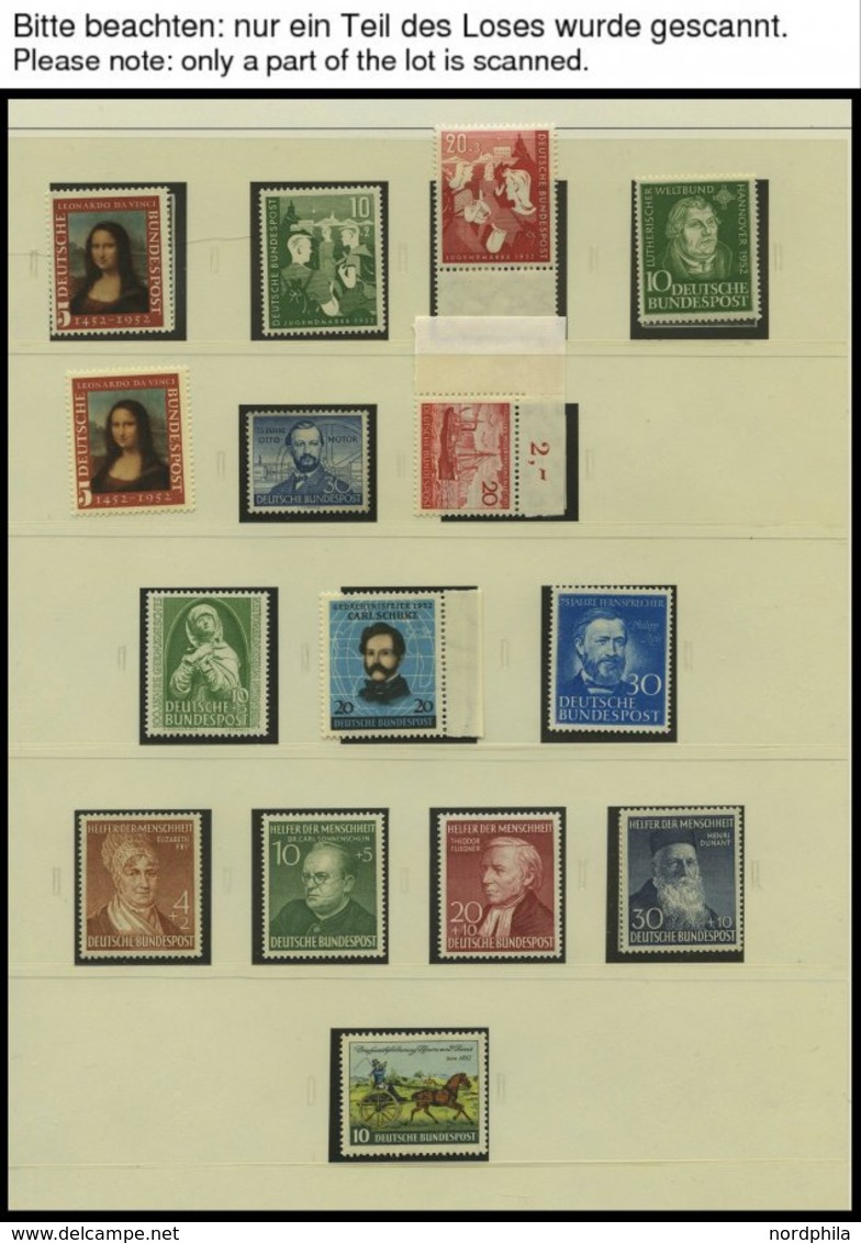 SAMMLUNGEN **, 1952-1967, Komplette Postfrische Sammlung Incl. Heuss Lumogen Und Lieg. Wz. Im SAFE Dual Album (Text Voll - Used Stamps