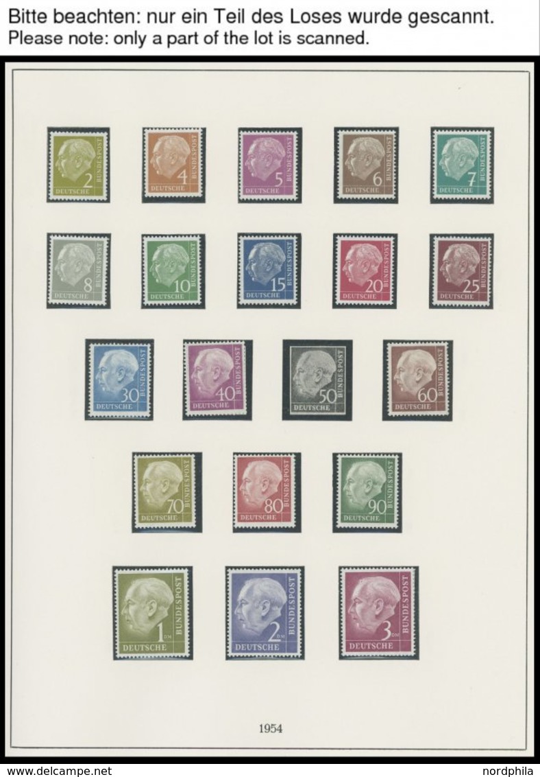 SAMMLUNGEN **, Komplette Postfrische Sammlung Bundesrepublik Von 1954-71 Bis Auf Mi.Nr. 189 Und Unfallverhütung 1971, In - Gebraucht