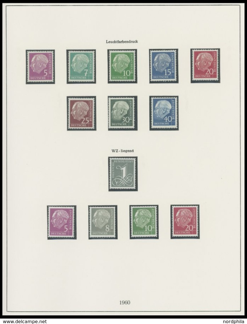 SAMMLUNGEN **, Komplette Postfrische Sammlung Bundesrepublik Von 1954-71 Bis Auf Mi.Nr. 189 Und Unfallverhütung 1971, In - Usati