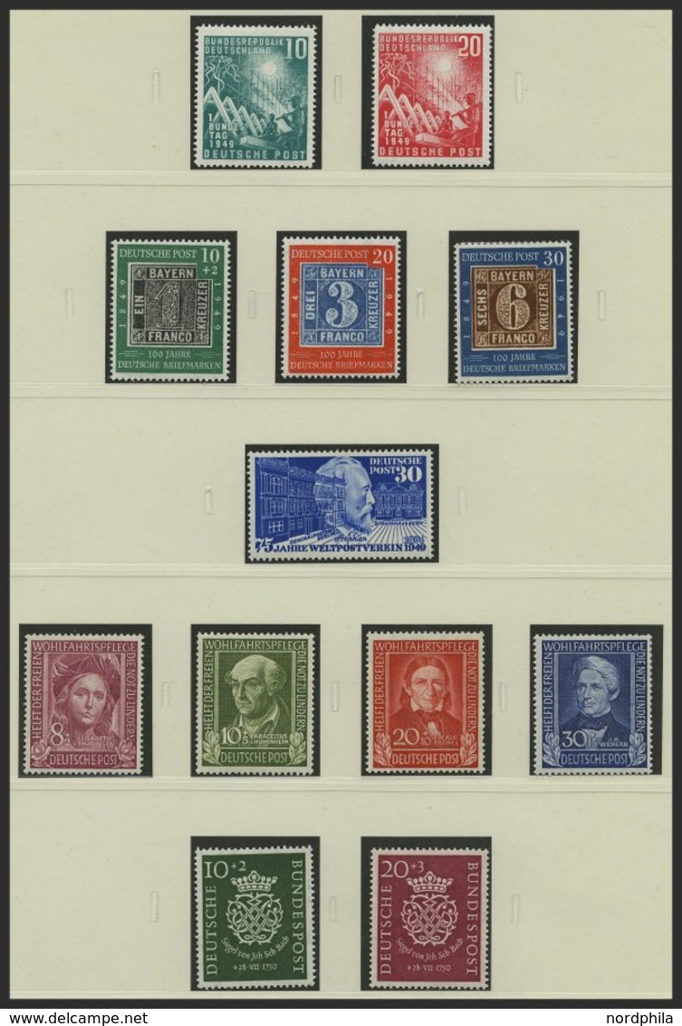 SAMMLUNGEN **, *, Komplette Sammlung Bund Bis 1969 Im SAFE-dual Album, Posthornsatz Und 50 Pf. Heuss Entfalzt, Sonst Woh - Used Stamps