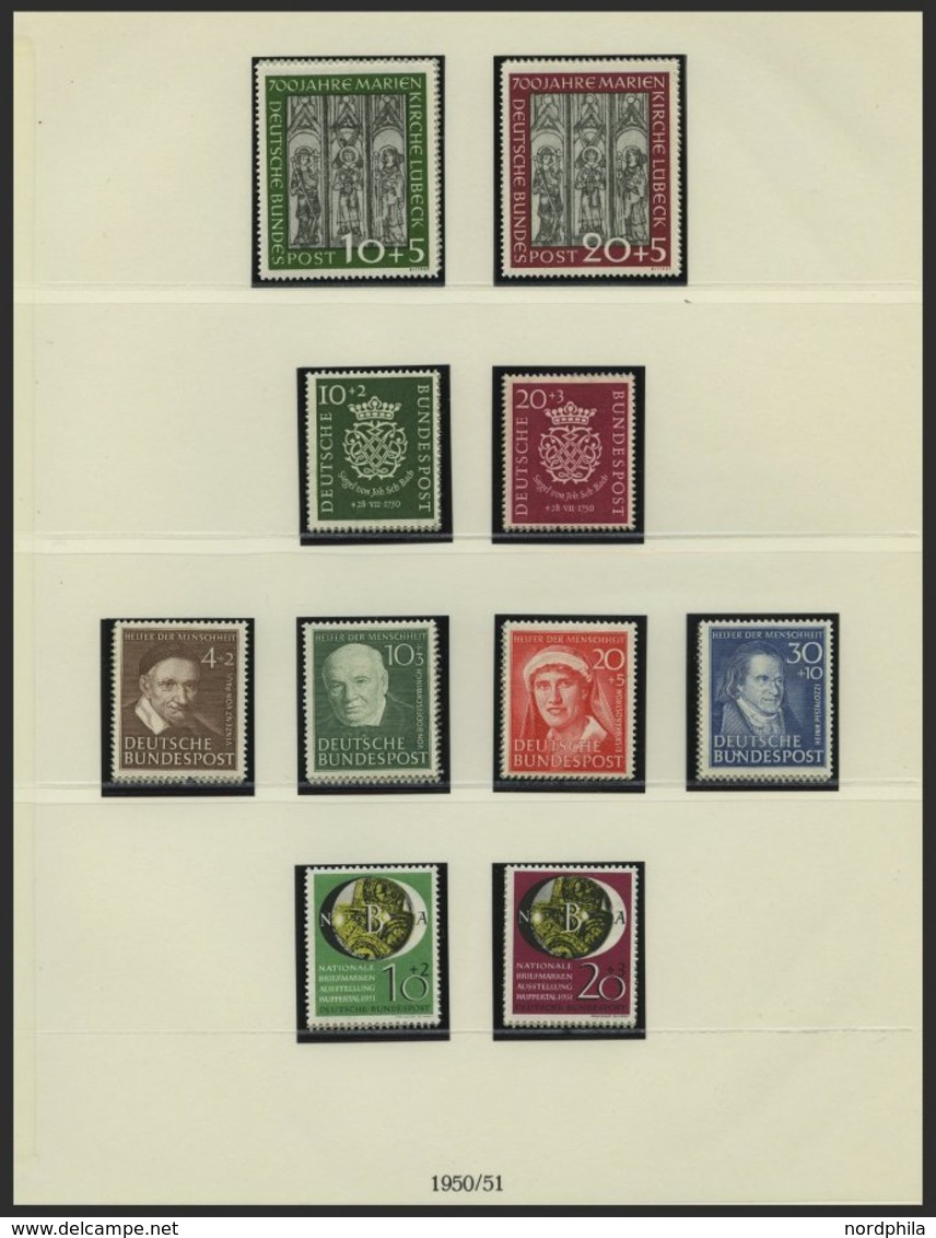 SAMMLUNGEN **, O, Bis Auf Posthornsatz Zweifach überkomplette Saubere Sammlung Bund Von 1949-89 In 3 Lindner Falzlosalbe - Used Stamps