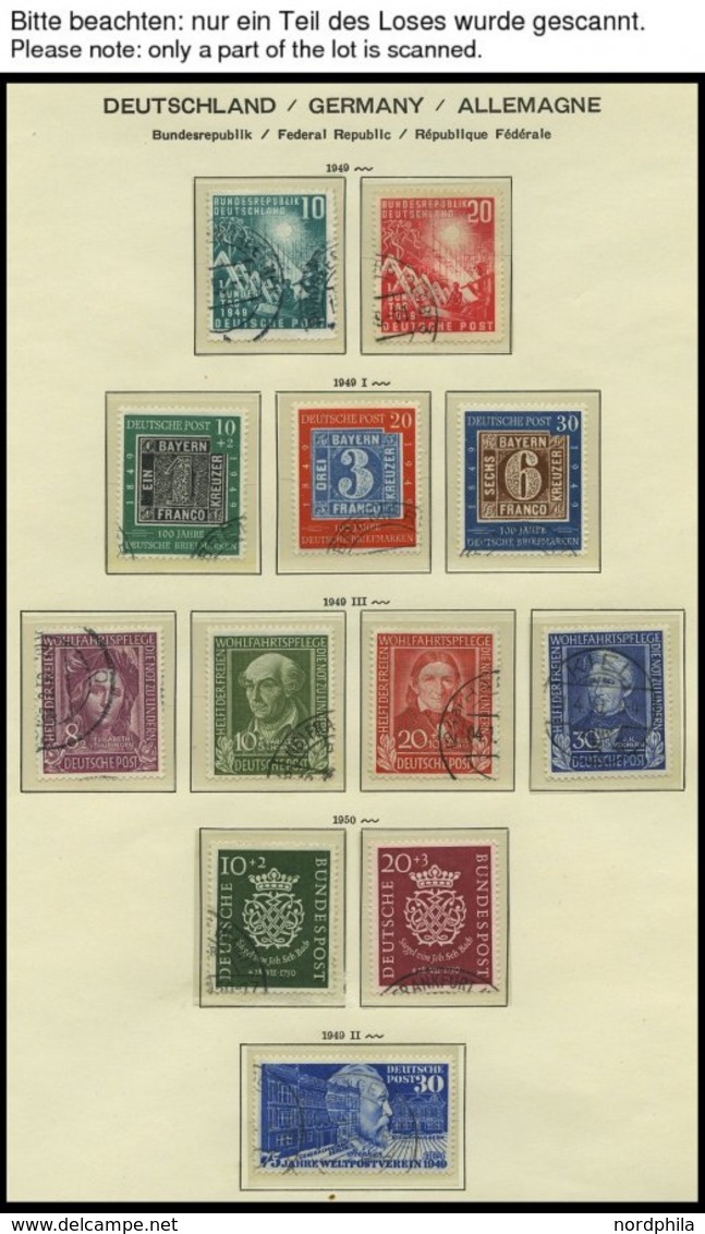 SAMMLUNGEN O, Komplette Gestempelte Sammlung Bundesrepublik Von 1949-76 Im Schaubek Falzlosalbum, Mit Heuss Liegendes Wz - Used Stamps