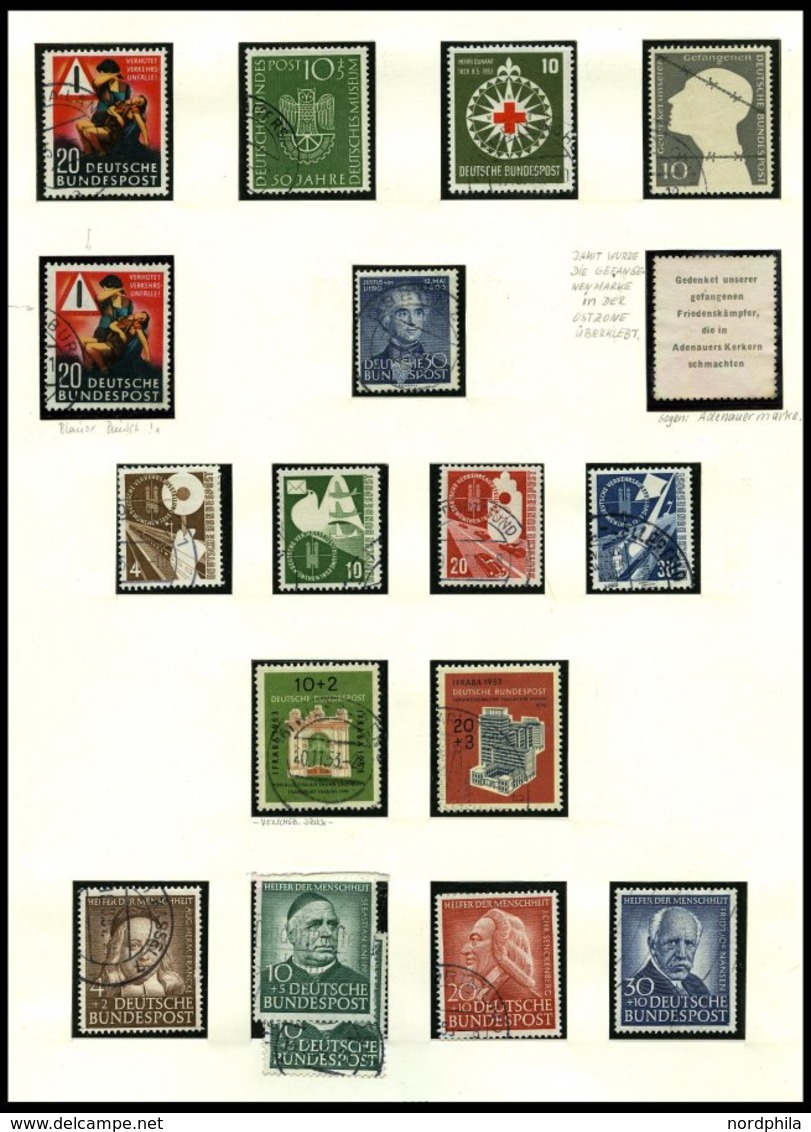 SAMMLUNGEN O, Gestempelte Sammlung Bundesrepublik Von 1949-88 In 3 SAFE Falzlosalben, In Den Hauptnummern Wohl Komplett  - Usati