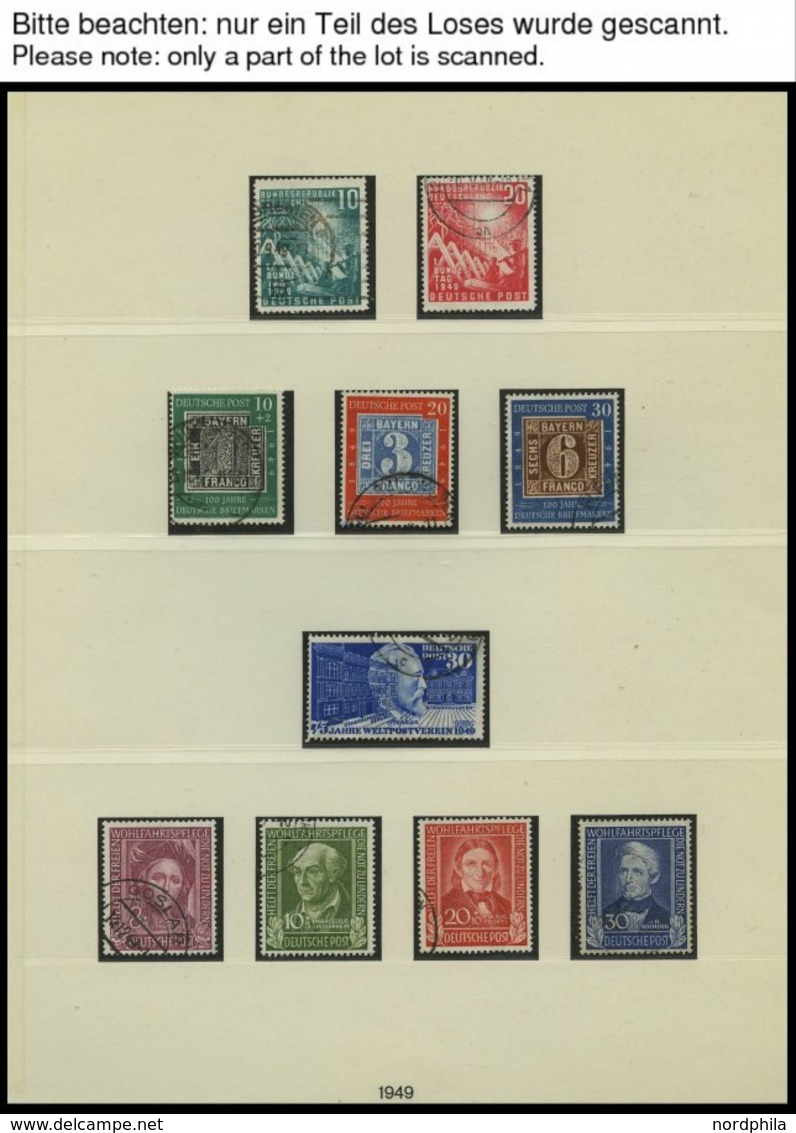SAMMLUNGEN O, 1949-78, Bis Auf Mi.Nr. 159 In Den Hauptnummern Komplette Gestempelte Sammlung In 2 Lindner Falzlosalben,  - Used Stamps