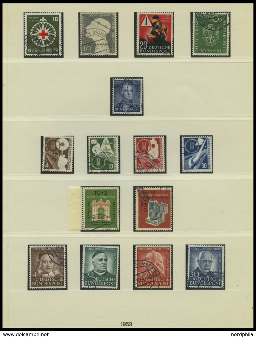 SAMMLUNGEN O, 1949-78, Bis Auf Mi.Nr. 159 In Den Hauptnummern Komplette Gestempelte Sammlung In 2 Lindner Falzlosalben,  - Oblitérés