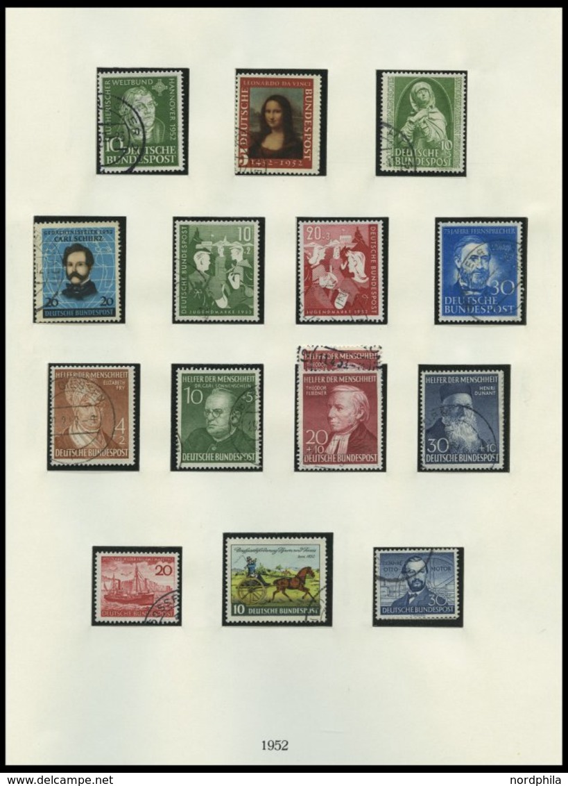 SAMMLUNGEN O, Bis 1970 Komplette Sammlung Bundesrepublik Im Lindner Falzlosalbum, Erhaltung Feinst/Pracht - Used Stamps