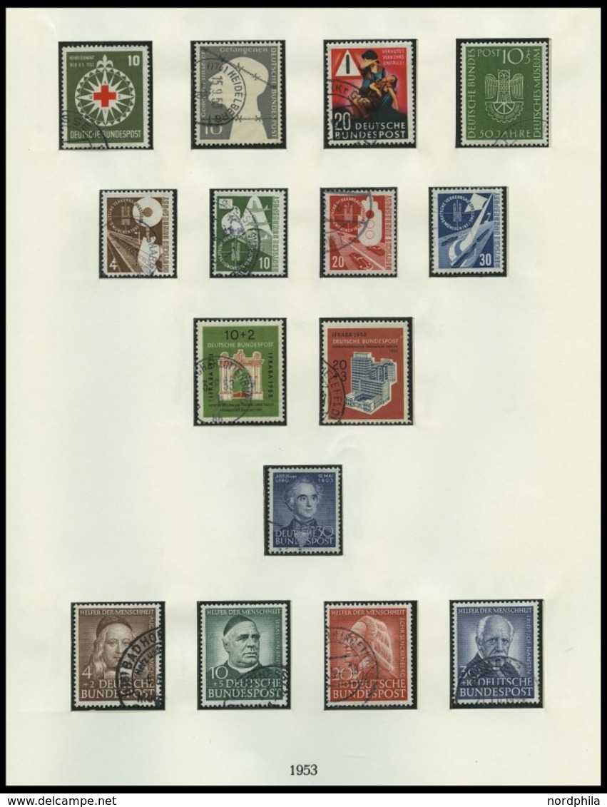 SAMMLUNGEN O, Bis 1970 Komplette Sammlung Bundesrepublik Im Lindner Falzlosalbum, Erhaltung Feinst/Pracht - Used Stamps