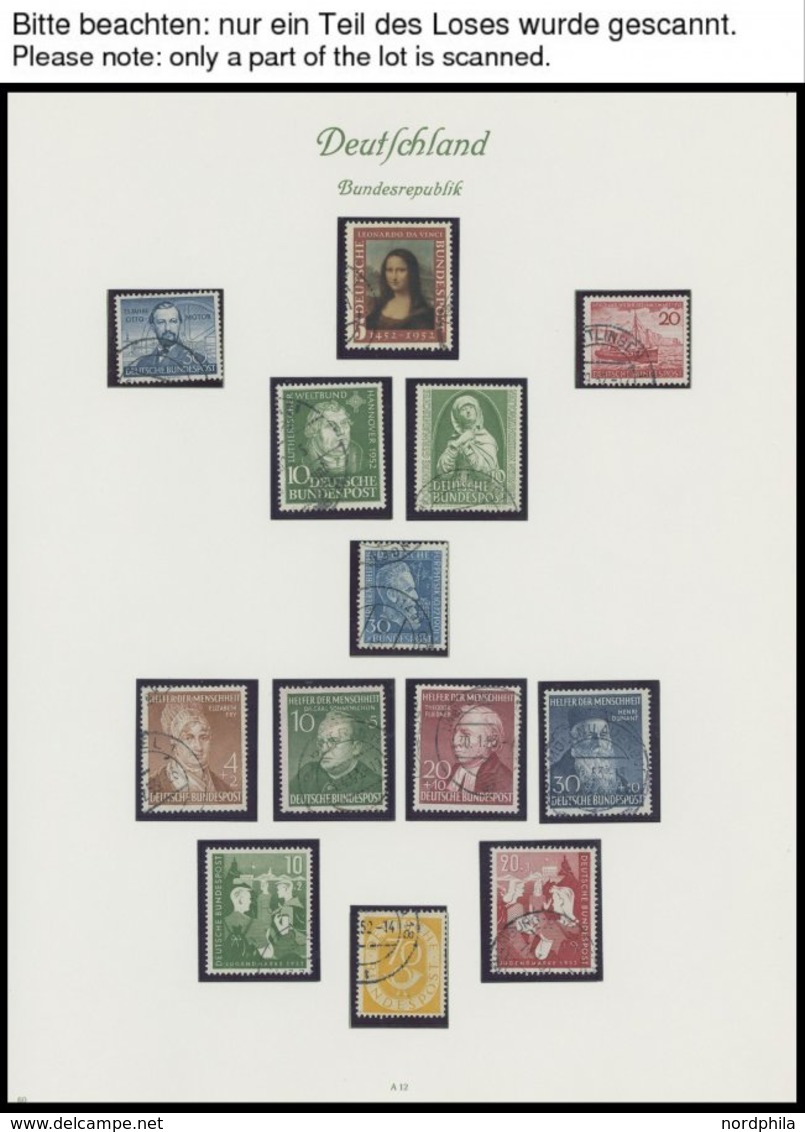SAMMLUNGEN O, Von 1952-1978 Komplette Gestempelte Sammlung Bundesrepublik, Meist Prachterhaltung - Gebraucht
