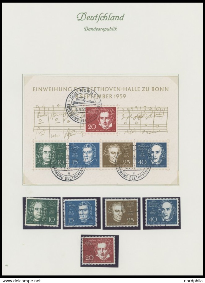 SAMMLUNGEN O, Von 1952-1978 Komplette Gestempelte Sammlung Bundesrepublik, Meist Prachterhaltung - Used Stamps