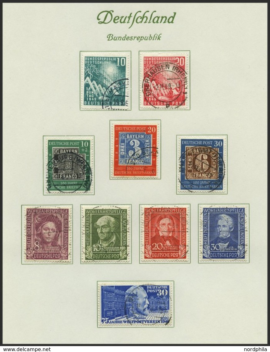 SAMMLUNGEN O, BRIEF, Sehr Sauber Gestempelte Komplette Sammlung Bund Von 1949-90, Dazu Briefe, FDC`s, Viele Waagerechte  - Used Stamps