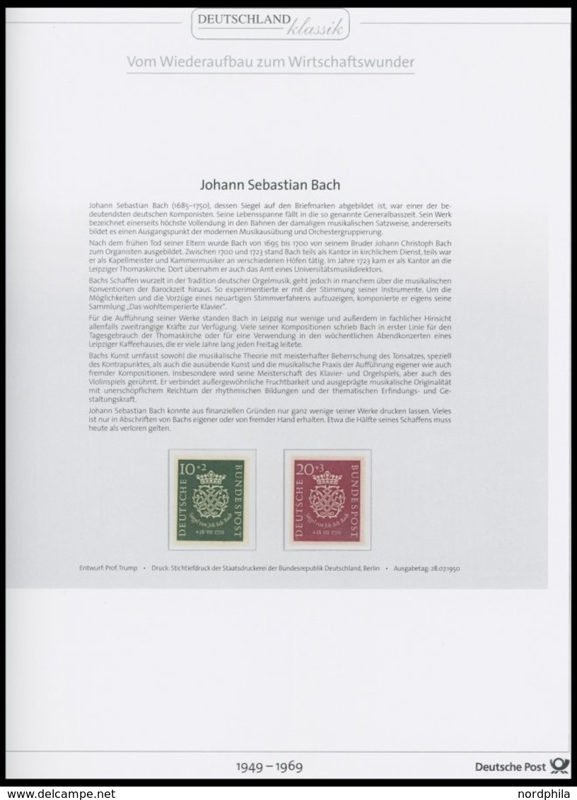 SAMMLUNGEN **,* , 1949-69, Bis Auf Den Posthornsatz Komplette Sammlung Im Deutsche Post Spezialalbum Die Briefmarken Vom - Usados