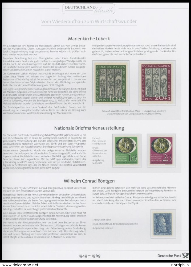 SAMMLUNGEN **,* , 1949-69, Bis Auf Den Posthornsatz Komplette Sammlung Im Deutsche Post Spezialalbum Die Briefmarken Vom - Usados