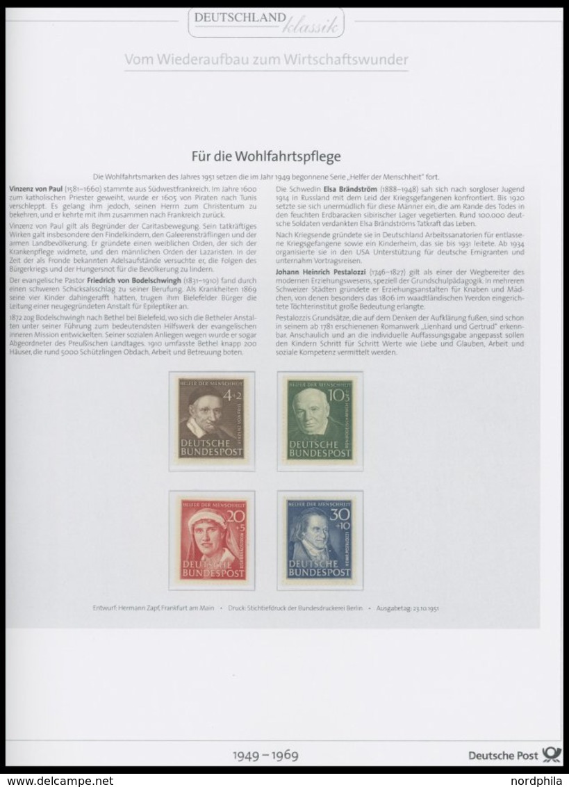 SAMMLUNGEN **,* , 1949-69, Bis Auf Den Posthornsatz Komplette Sammlung Im Deutsche Post Spezialalbum Die Briefmarken Vom - Usados