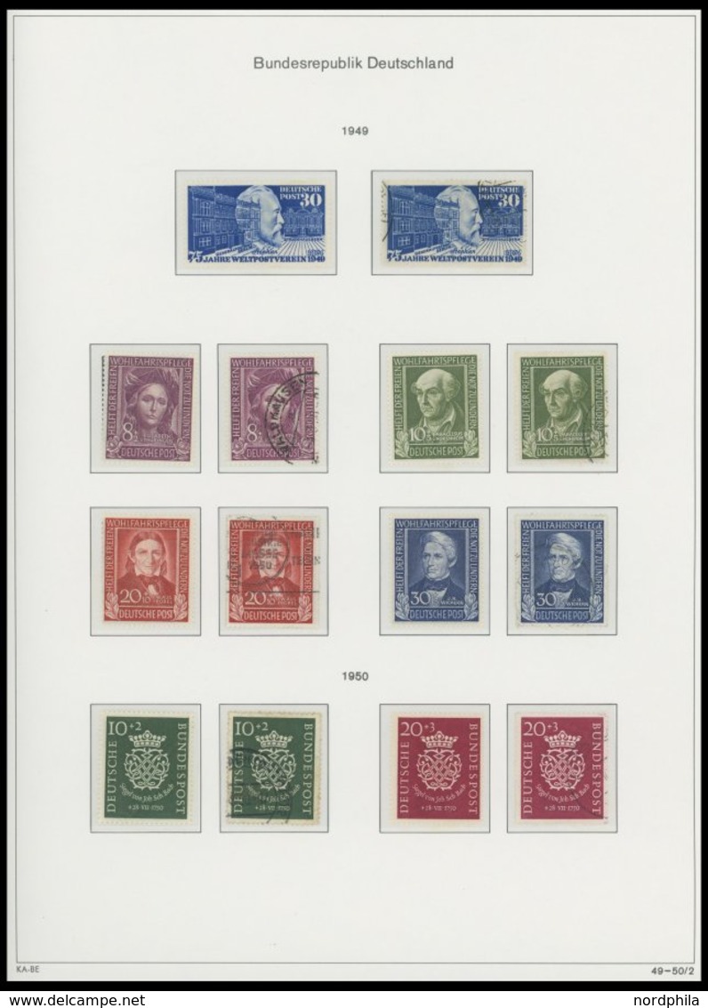 SAMMLUNGEN O,**,* , 1949-73, 2 Neuwertige KA-BE Bi-collect Alben Mit Vielen Guten Ausgaben, Teilweise Etwas Unterschiedl - Used Stamps