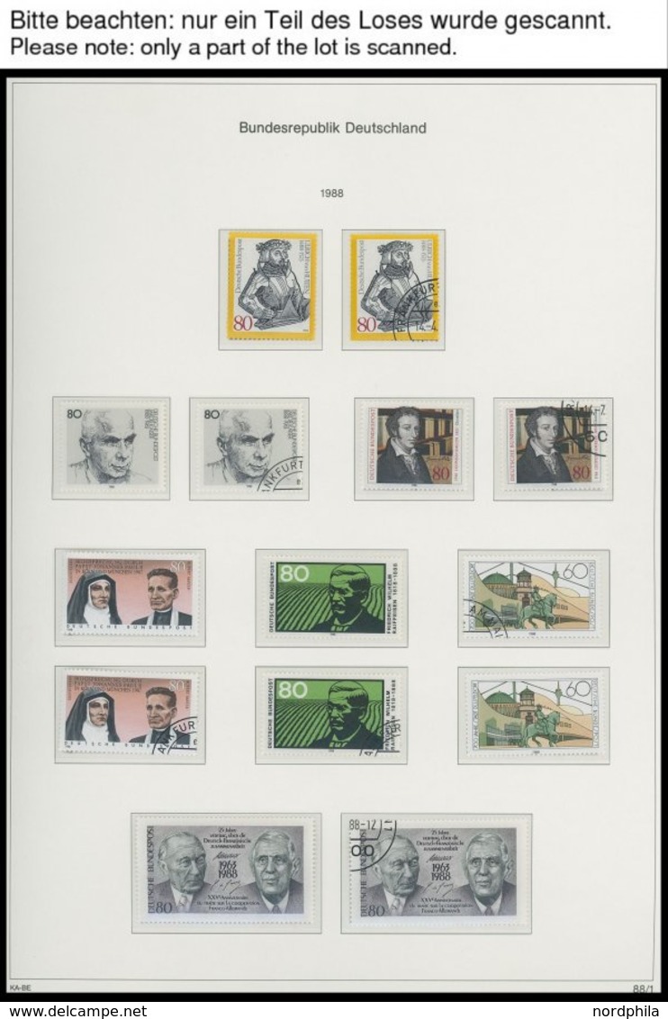 SAMMLUNGEN **,o , In Den Hauptnummern 2-fach Komplette, Postfrisch Und Gestempelt, Sammlung Bundesrepublik Von 1988-90 A - Used Stamps