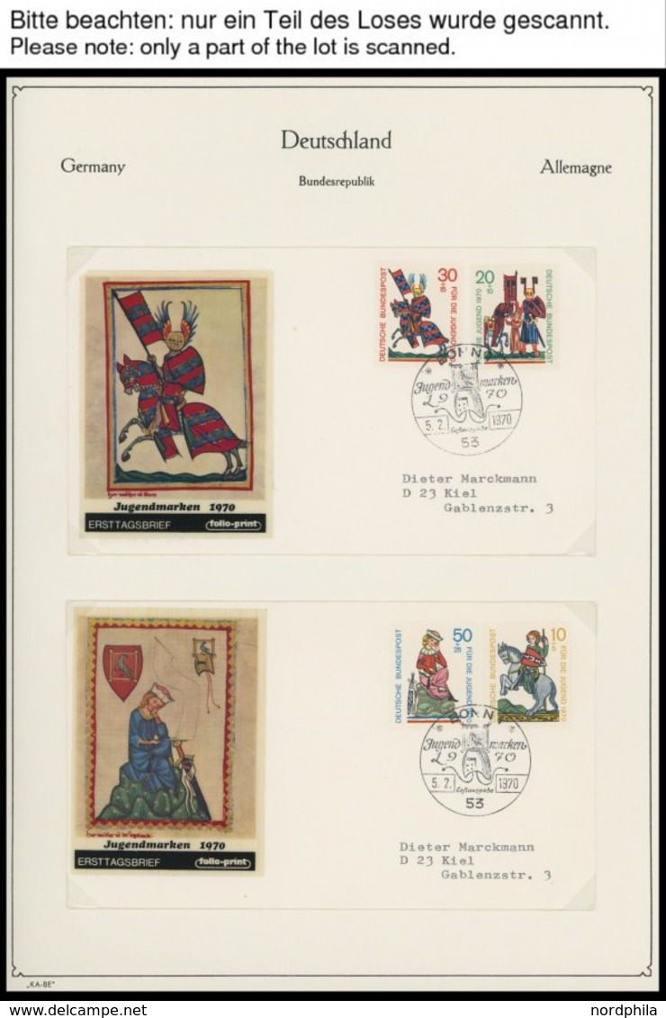 SAMMLUNGEN **,Brief,o , Postfrische Sammlung Bundesrepublik Von 1968-89 In 4 Dicken KA-BE Falzlosalben, Bis Auf Ca. 2-3  - Oblitérés