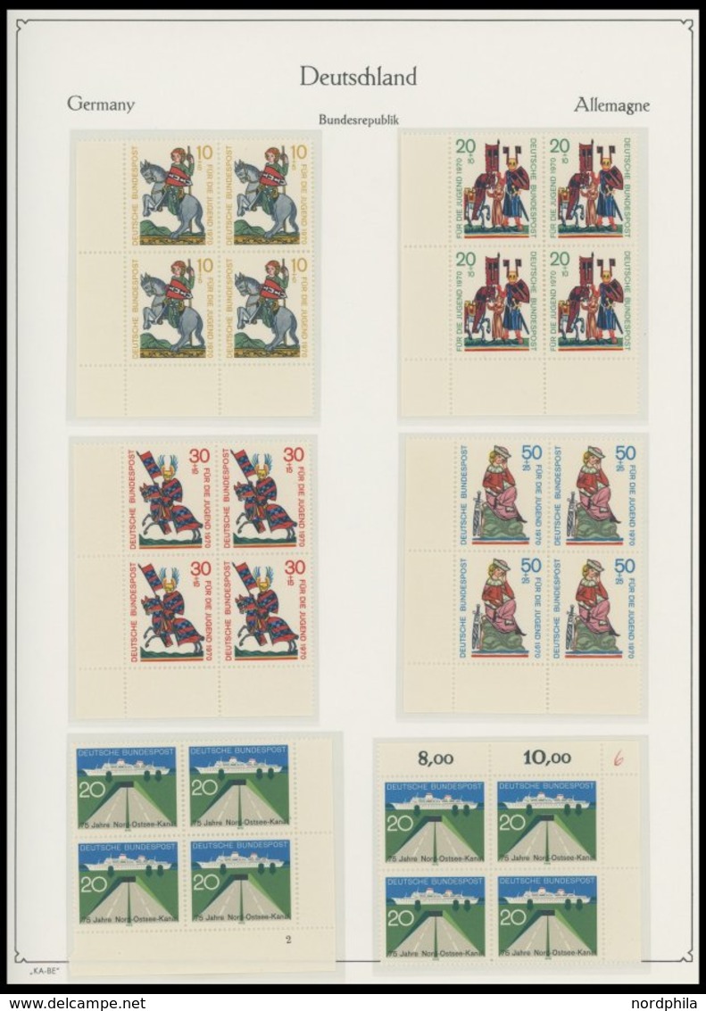 SAMMLUNGEN **,Brief,o , Postfrische Sammlung Bundesrepublik Von 1968-89 In 4 Dicken KA-BE Falzlosalben, Bis Auf Ca. 2-3  - Used Stamps