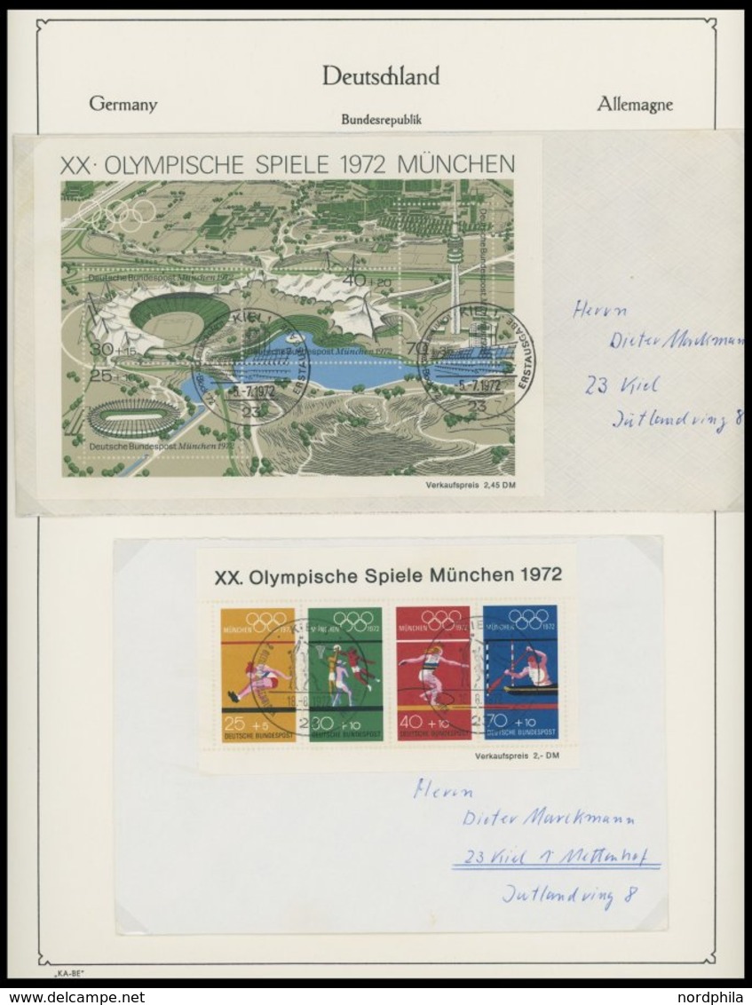 SAMMLUNGEN **,Brief,o , Postfrische Sammlung Bundesrepublik Von 1968-89 In 4 Dicken KA-BE Falzlosalben, Bis Auf Ca. 2-3  - Gebraucht