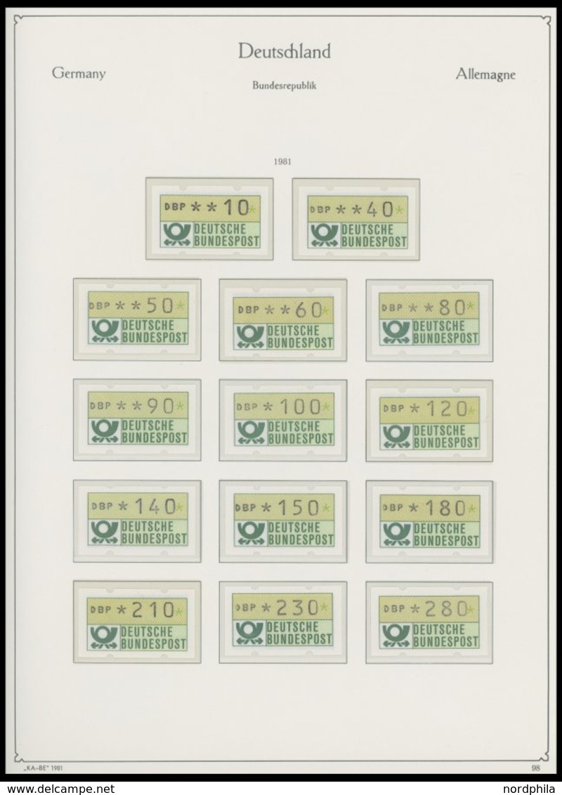 SAMMLUNGEN **,Brief,o , postfrische Sammlung Bundesrepublik von 1968-89 in 4 dicken KA-BE Falzlosalben, bis auf ca. 2-3 