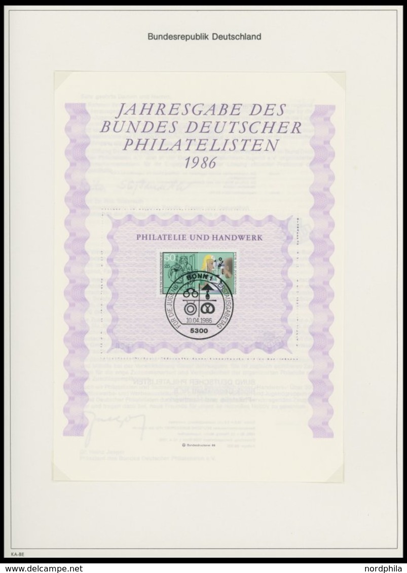 SAMMLUNGEN **,Brief,o , postfrische Sammlung Bundesrepublik von 1968-89 in 4 dicken KA-BE Falzlosalben, bis auf ca. 2-3 