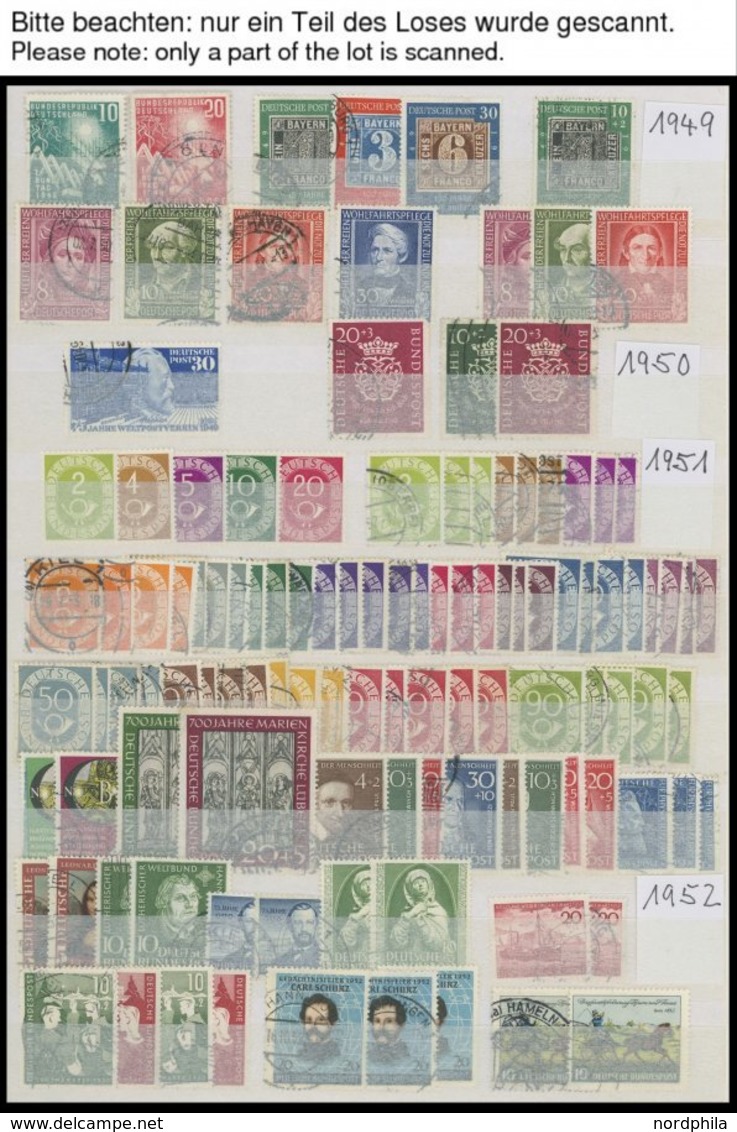 LOTS O,** , Reichhaltiges Dickes Dublettenbuch Bundesrepublik Bis 1997 Mit Zahlreichen Guten Erstausgaben, Sehr Hoher Ka - Used Stamps