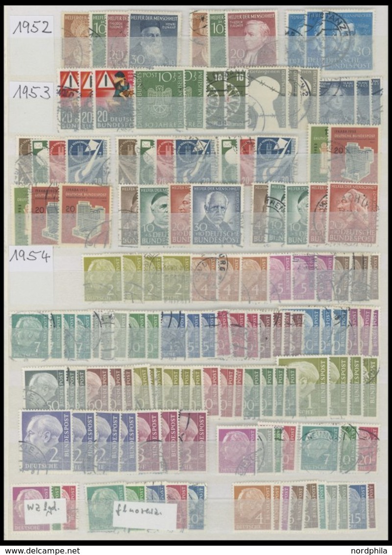 LOTS O,** , Reichhaltiges Dickes Dublettenbuch Bundesrepublik Bis 1997 Mit Zahlreichen Guten Erstausgaben, Sehr Hoher Ka - Used Stamps