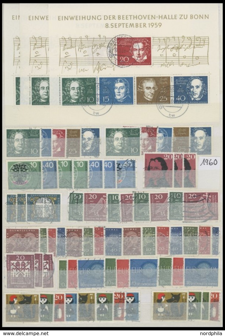 LOTS O,** , Reichhaltiges Dickes Dublettenbuch Bundesrepublik Bis 1997 Mit Zahlreichen Guten Erstausgaben, Sehr Hoher Ka - Used Stamps