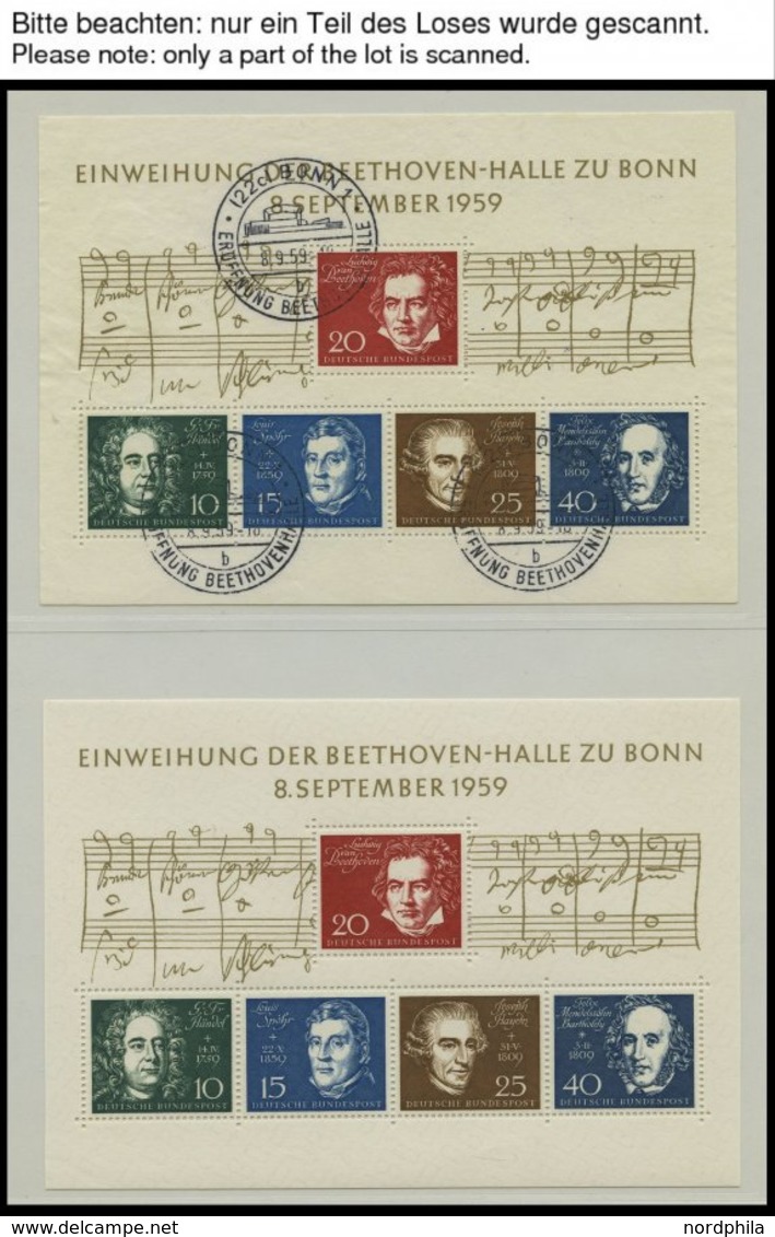 LOTS **,o , Fast Nur Gestempelte Dublettenpartie Blocks Von 1959-84 In 2 Spezialalben, U.a. Bl. 2 (2x Postfrisch, 1x Ges - Used Stamps