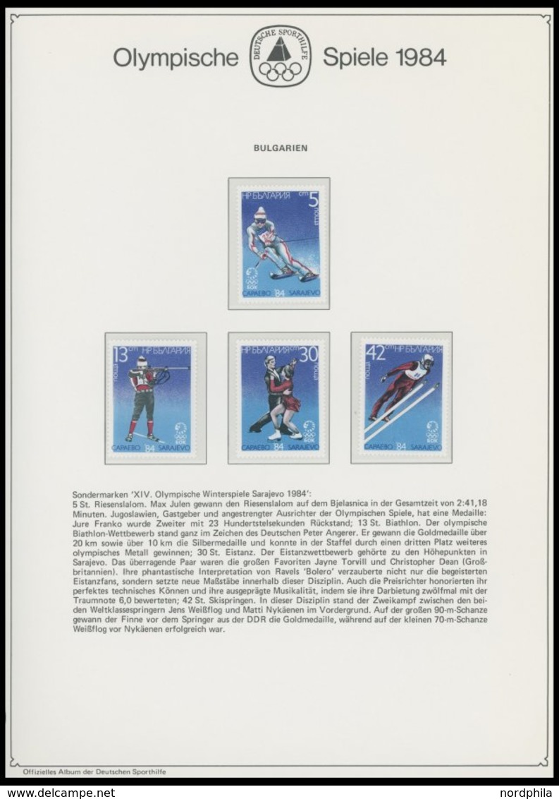 SAMMLUNGEN, LOTS **, 1983/4, Olympische Spiele, Komplette Partie, Prach - Colecciones & Series