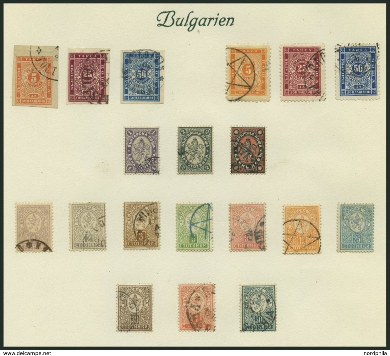 SAMMLUNGEN, LOTS O, 1879-1889, Saubere Alte Sammlung Bulgarien In Prachterhaltung, Mit Mi.Nr. 1-37 Und Porto Nr. 1-9 Ges - Collections, Lots & Series