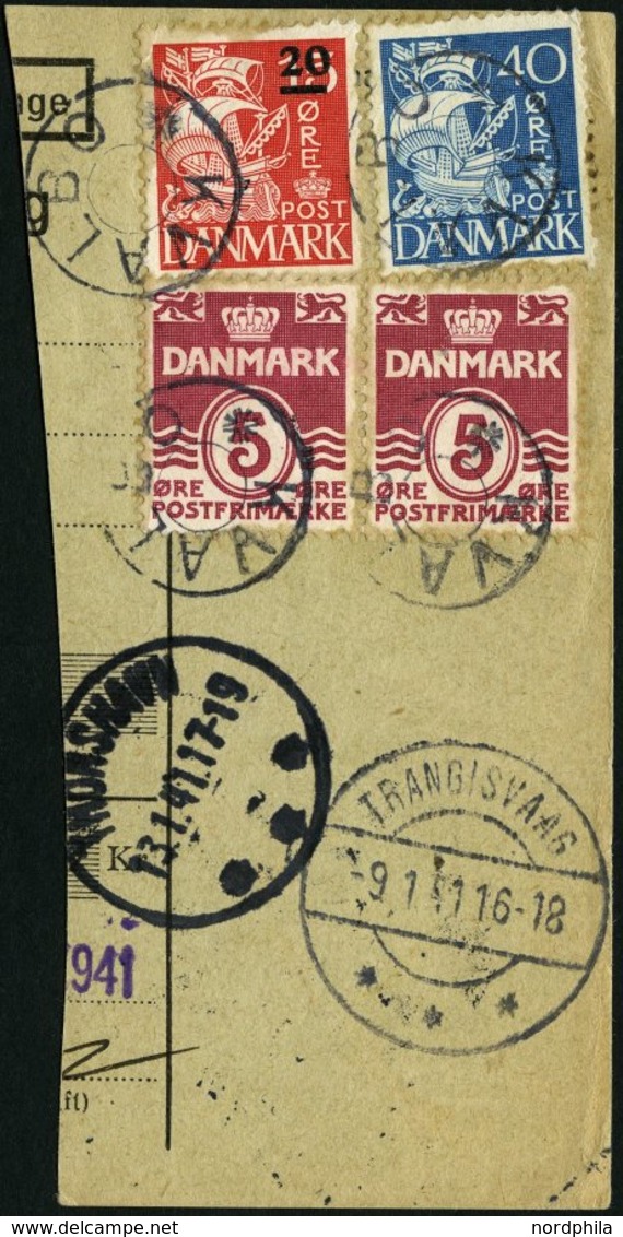 FÄRÖER-STERNSTEMPEL 4, DK 244,263 BRIEF, KVALBO (ohne Stern) Auf Postabschnitt U.a. Mit 20 Auf 15 Ø, Feinst, Fotobefund  - Autres & Non Classés