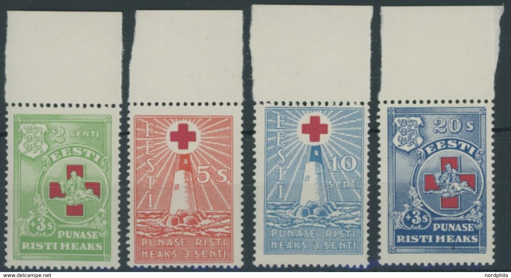 ESTLAND 90-93 **, 1931, Rotes Kreuz, Postfrischer Prachtsatz, Mi. 100.- - Estland