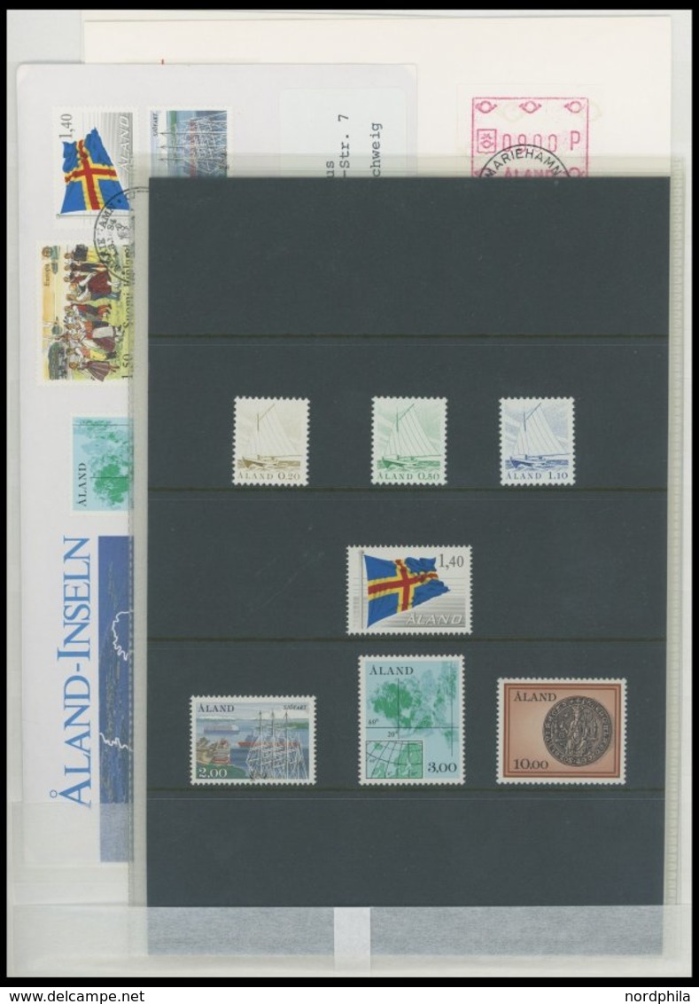 ALANDINSELN **,Brief FDC, 1984/7, Mi.Nr. 1 - 24 Postfrisch Komplett, Dazu Jahresheft Von 1984, 22 Verschiedene Maximumka - Ålandinseln