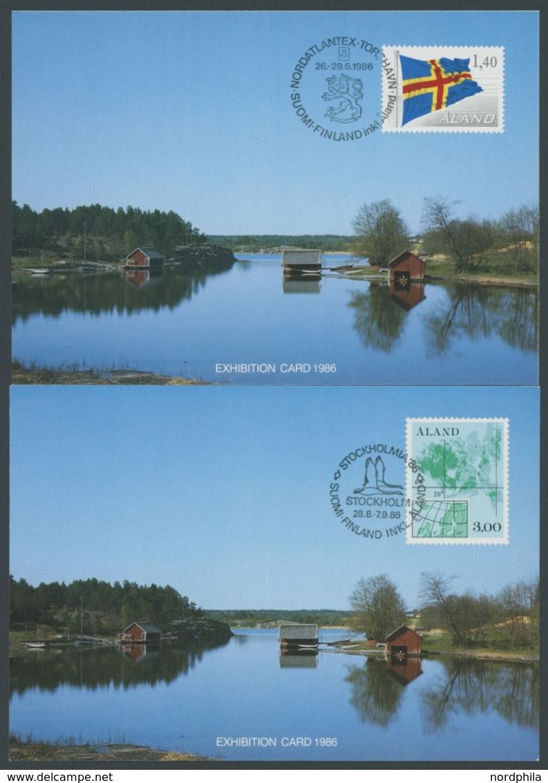 ALANDINSELN **,Brief FDC, 1984/7, Mi.Nr. 1 - 24 Postfrisch Komplett, Dazu Jahresheft Von 1984, 22 Verschiedene Maximumka - Aland