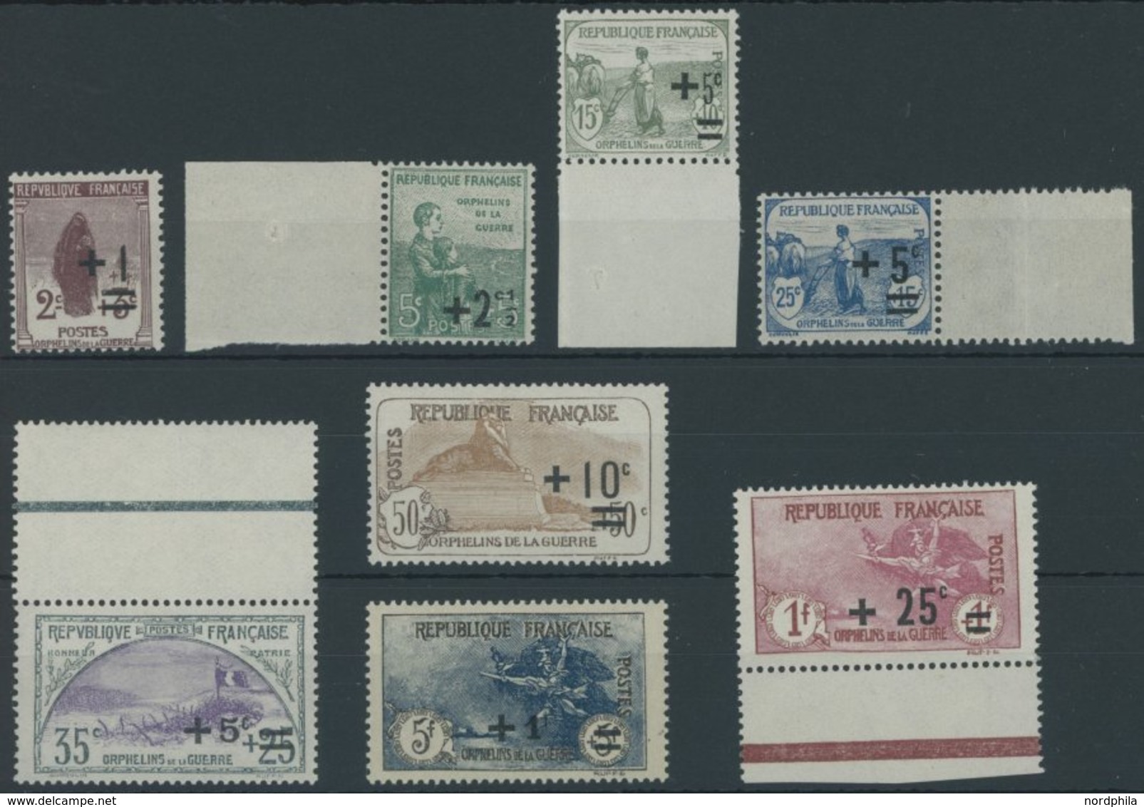 FRANKREICH 144-51 **, 1922, Kriegswaisen, Postfrischer Prachtsatz, Mi. 380.- - Autres & Non Classés