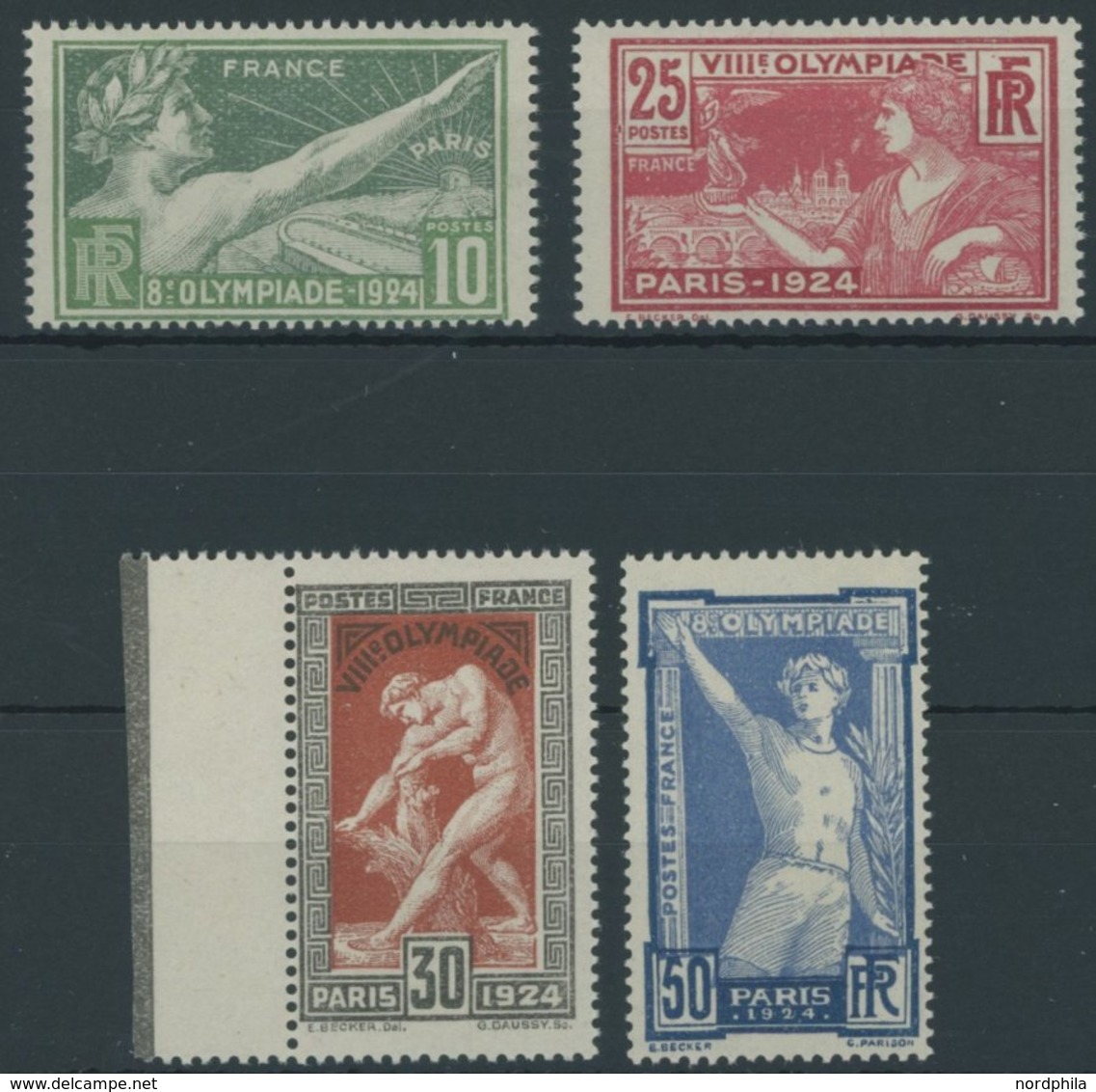 FRANKREICH 169-72 **, 1924, Olympische Spiele, Postfrischer Prachtsatz, Mi. 75.- - Autres & Non Classés