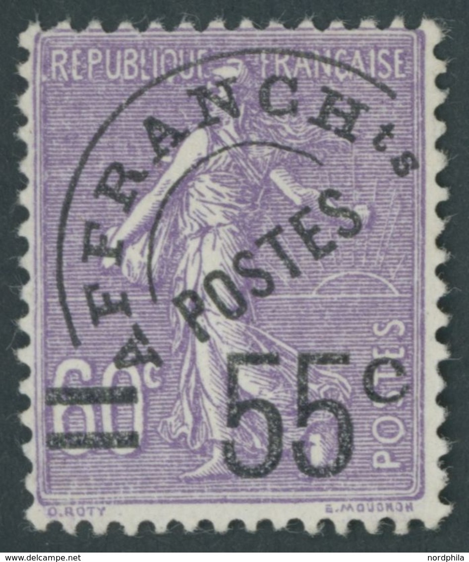 FRANKREICH 199 **, 1926, 55 C. Auf 60 C. Violett, Postfrisch, Pracht, Mi. 240.- - Other & Unclassified