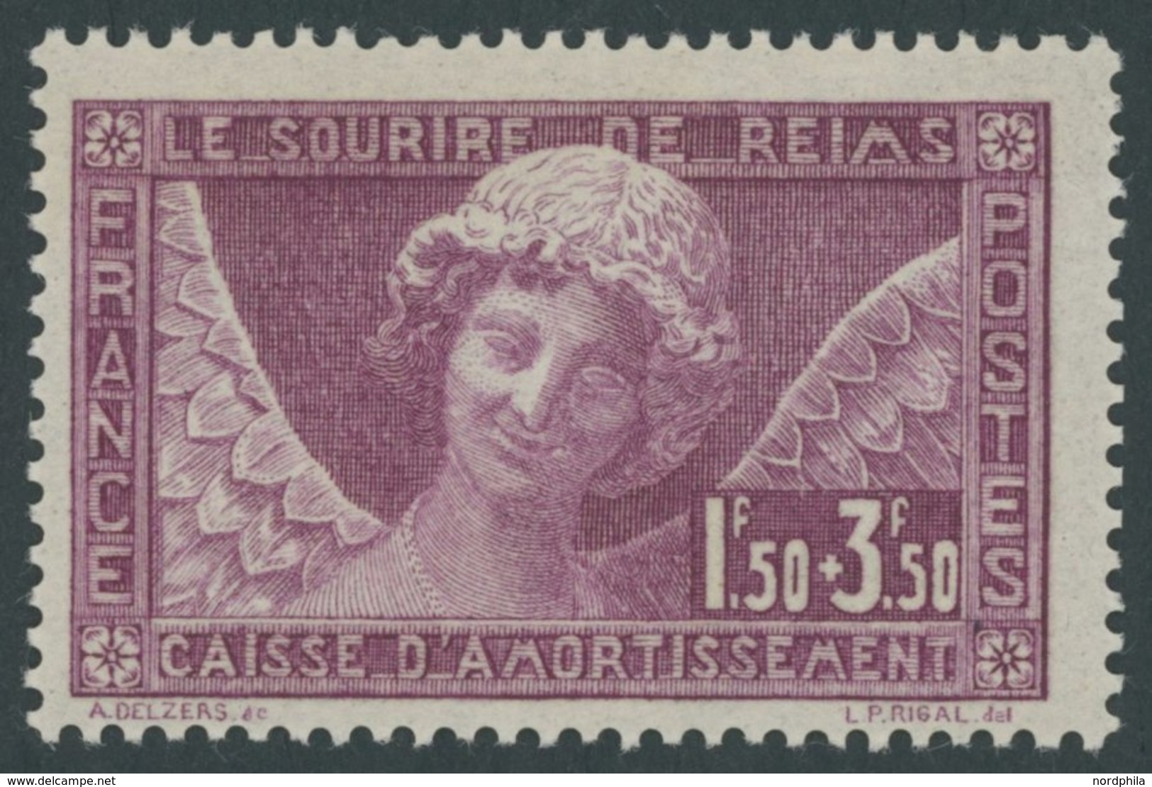 FRANKREICH 248 **, 1930, 1.50 Fr. Lächeln Von Reims, Postfrisch, Pracht, Mi. 120.- - Autres & Non Classés