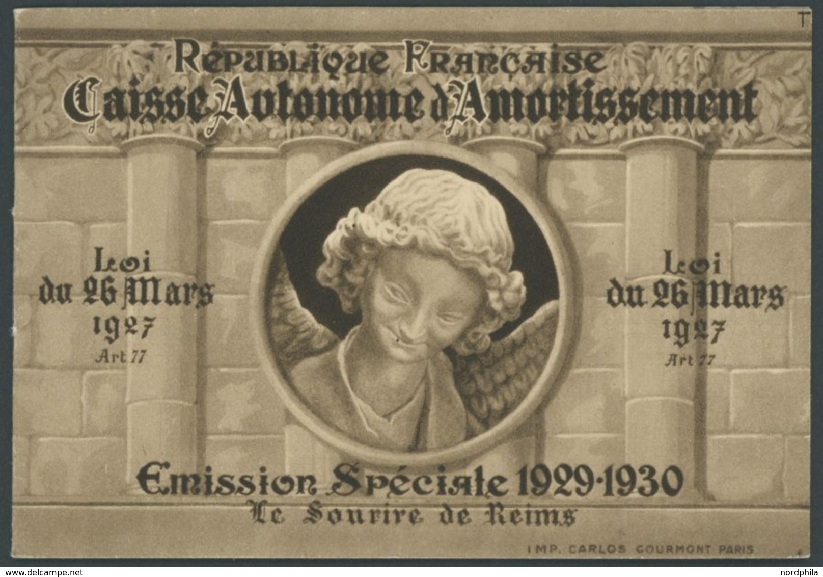 FRANKREICH 248MH **, 1930, 1.50 Fr. Staatsschuldentilgungskasse Im Kompletten Markenheftchen, Pracht, Mi. 900.- - Other & Unclassified