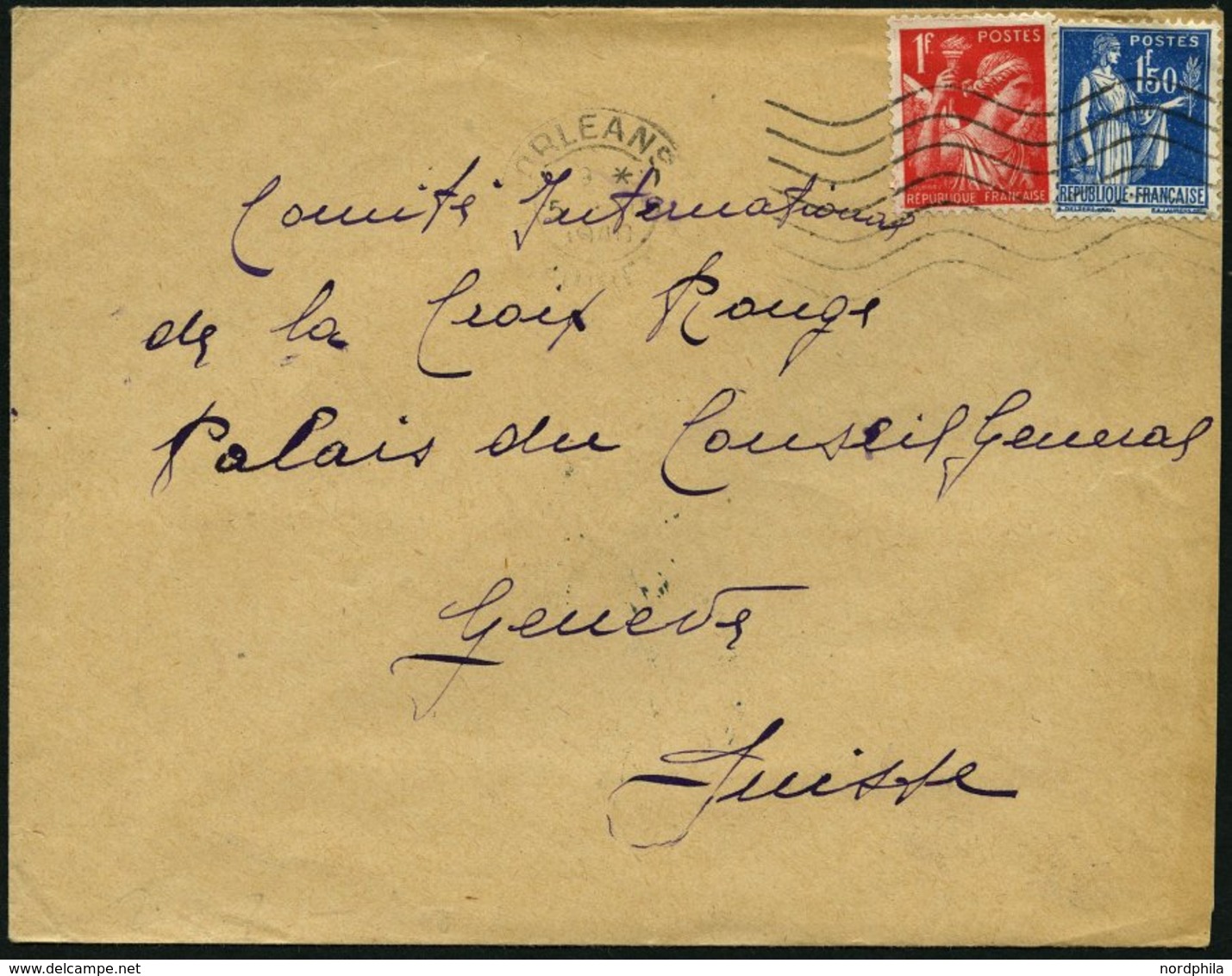 FRANKREICH FELDPOST 1943, Zensierter Gefangenenbrief Mit Zensurstreifen Des Oberkommandos Wehrmacht Von ORLEANS Nach Gen - War Stamps