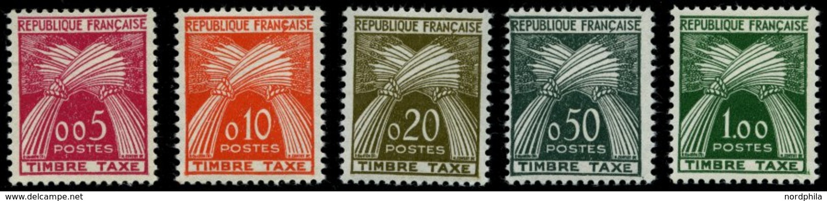 PORTOMARKEN P 93-97 **, 1960, Weizengarben, Prachtsatz, Mi. 70.- - Postage Due