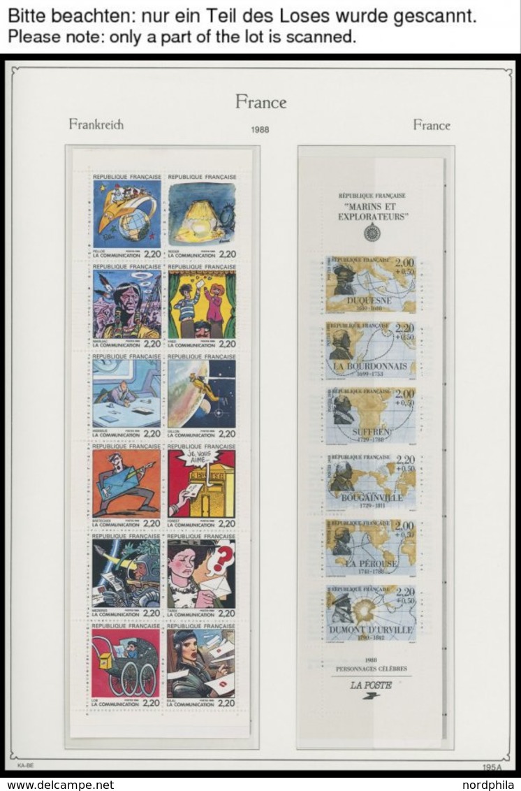 SAMMLUNGEN **, Fast Komplette Postfrische Sammlung Frankreich Von 1979-96 Im KA-BE Falzlosalbum, Dazu Einige Markenheftc - Collections