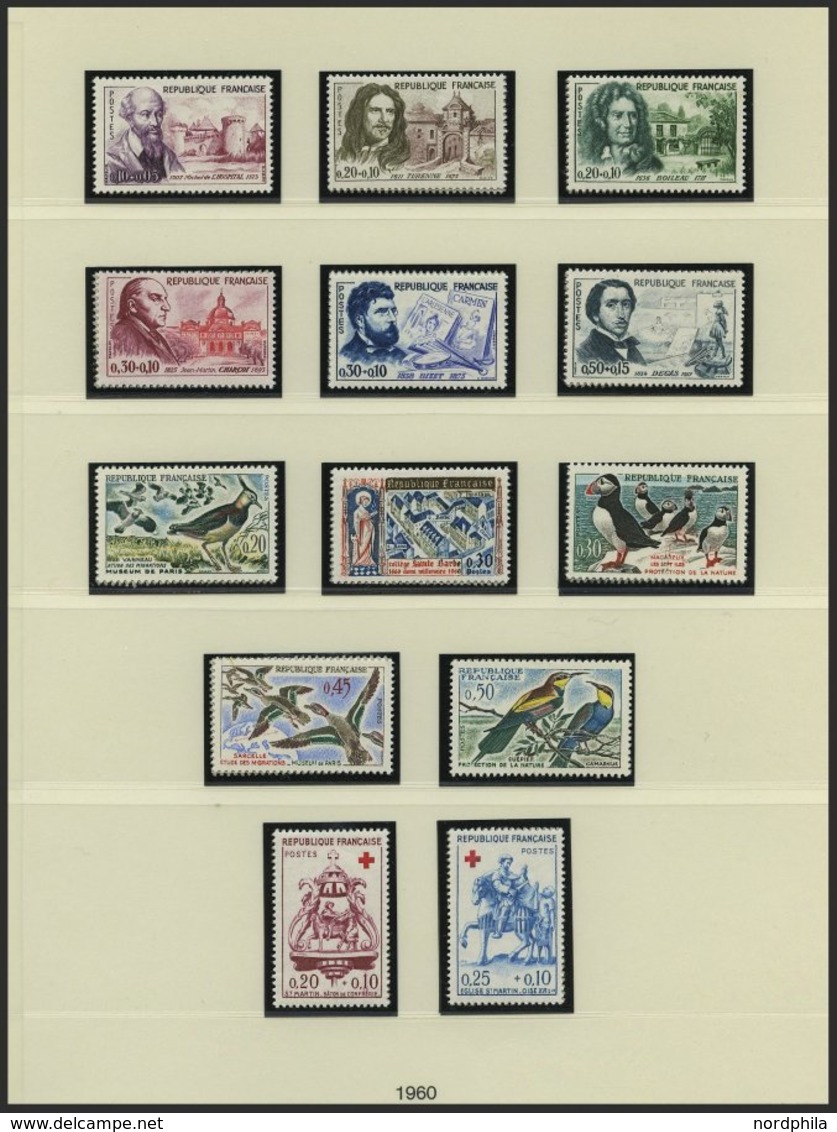 SAMMLUNGEN **, O, Sammlung Frankreich Von 1960-90 In 4 Lindner Falzlosalben, Bis Auf Einige Freimarken Wohl Doppelt (**  - Colecciones Completas