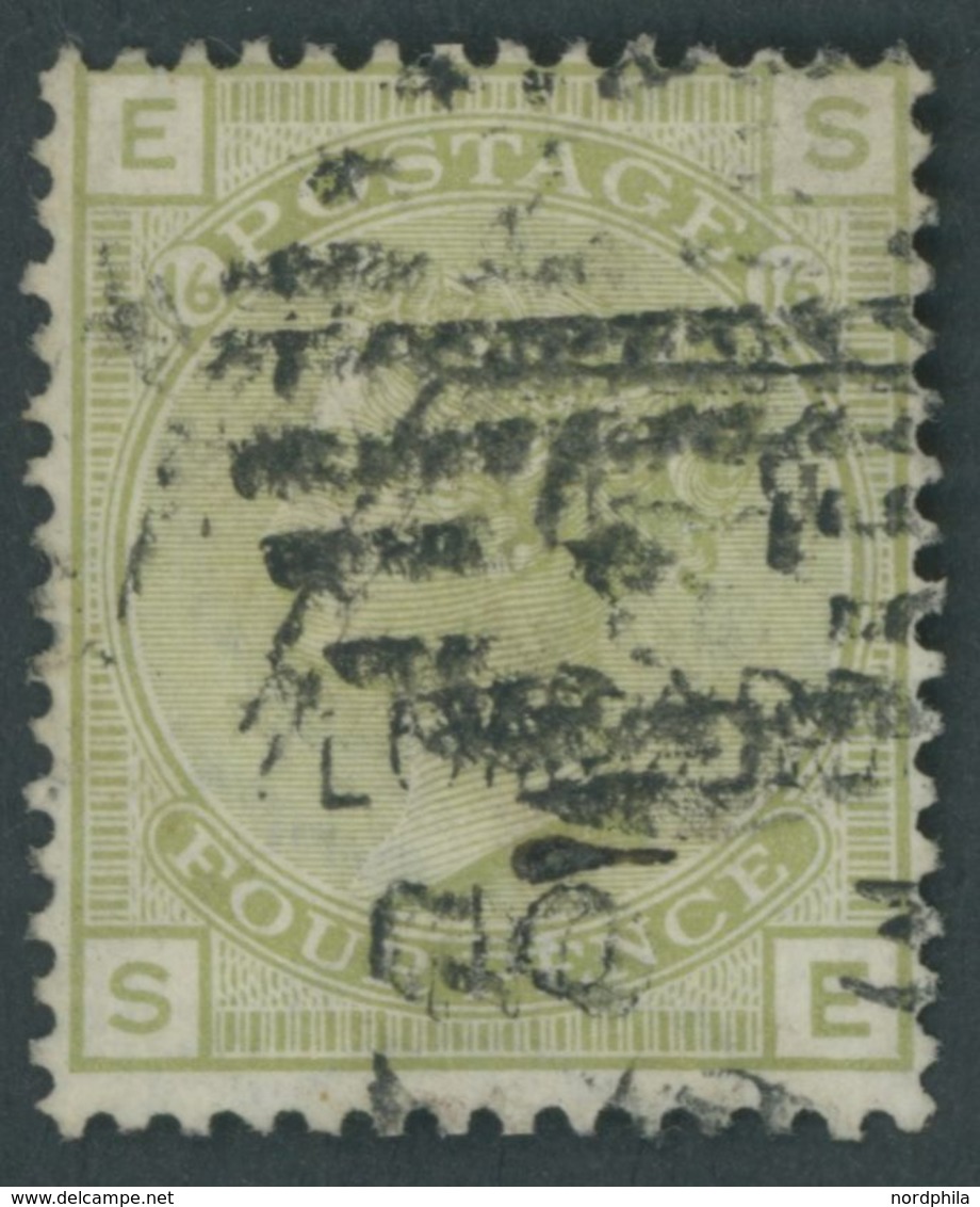 GROSSBRITANNIEN 48 O, 1877, 4 P. Lebhaftoliv, Platte 16, Pracht, Mi. 140.- - Otros & Sin Clasificación