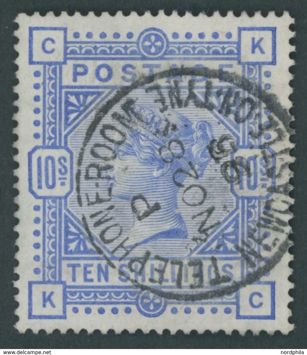 GROSSBRITANNIEN 84ax O, 1884, 10 Sh. Ultramarin, Kabinett, Mi. (300.-) - Otros & Sin Clasificación