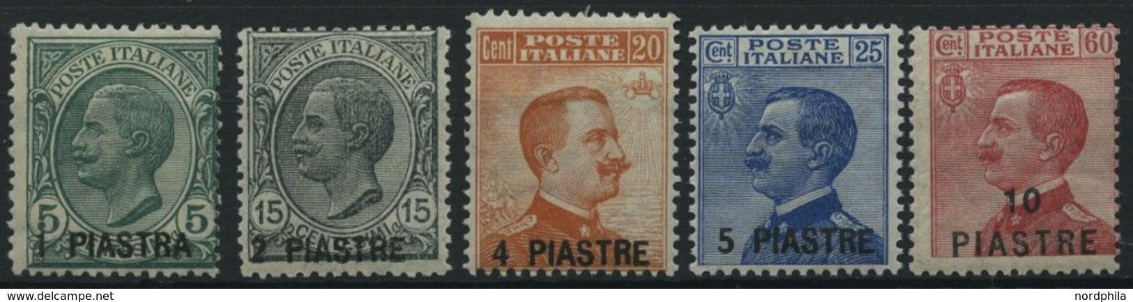 POST IM AUSLAND 41-45 *, Italienische Post In Der Levante: 1921, Konstantinopel, Falzrest, Prachtsatz - Autres & Non Classés