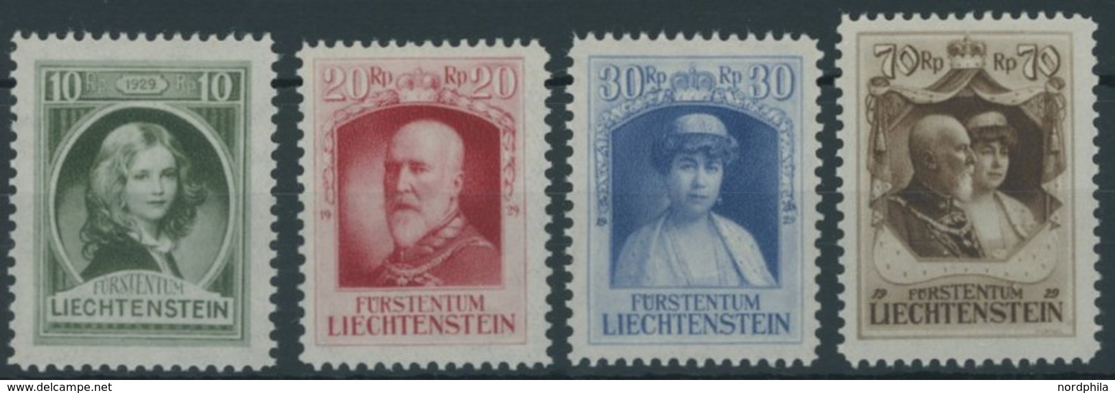 LIECHTENSTEIN 90-93 **, 1929, Regierungsantritt, Postfrischer Prachtsatz, Mi. 100.- - Otros & Sin Clasificación