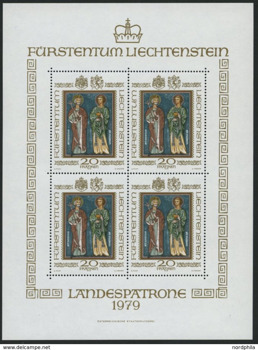 LIECHTENSTEIN 734KB **, 1979, 20 Fr. Landespatrone Im Kleinbogen, Pracht, Mi. 100.- - Otros & Sin Clasificación