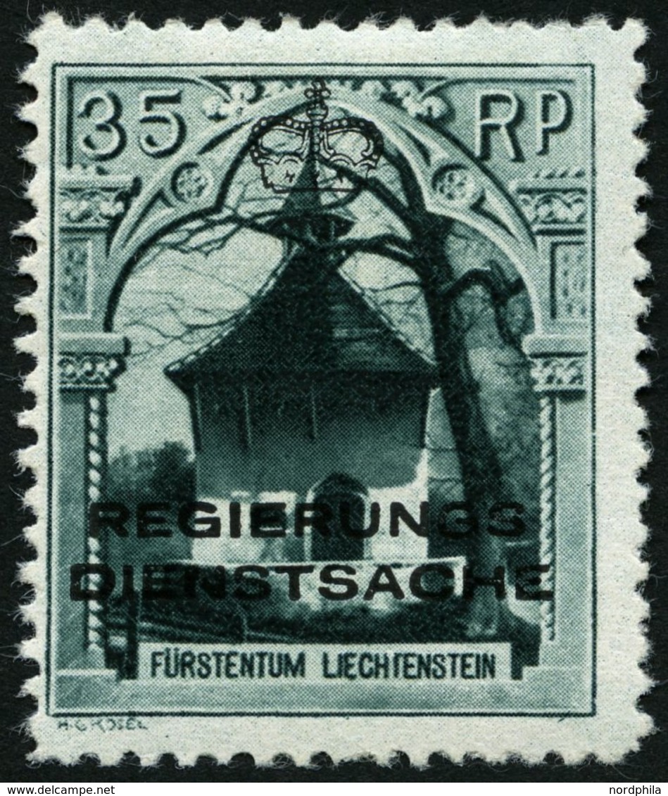 DIENSTMARKEN D 5B *, 1932, 35 Rp. Rofenbergkapelle, Gezähnt L 101/2, Erstfalzrest, Zwei Winzige Aufgerauhte Gummistellen - Service