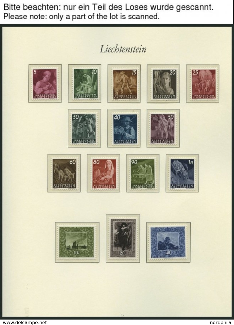 SAMMLUNGEN, LOTS **, Postfrische Sammlung Liechtenstein Von 1946-88 Mit Mittleren Ausgaben Im Borek Falzlosalbum, Ab 196 - Lotes/Colecciones